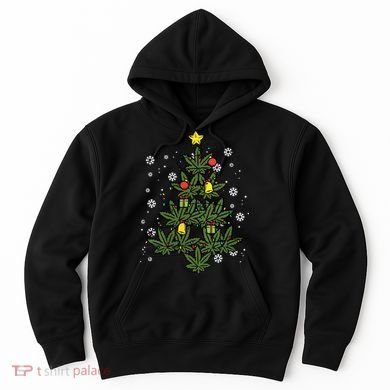 Weed Christmas Tree Xmas Pj 420 Cannabis Marijuana Pot Hoodie