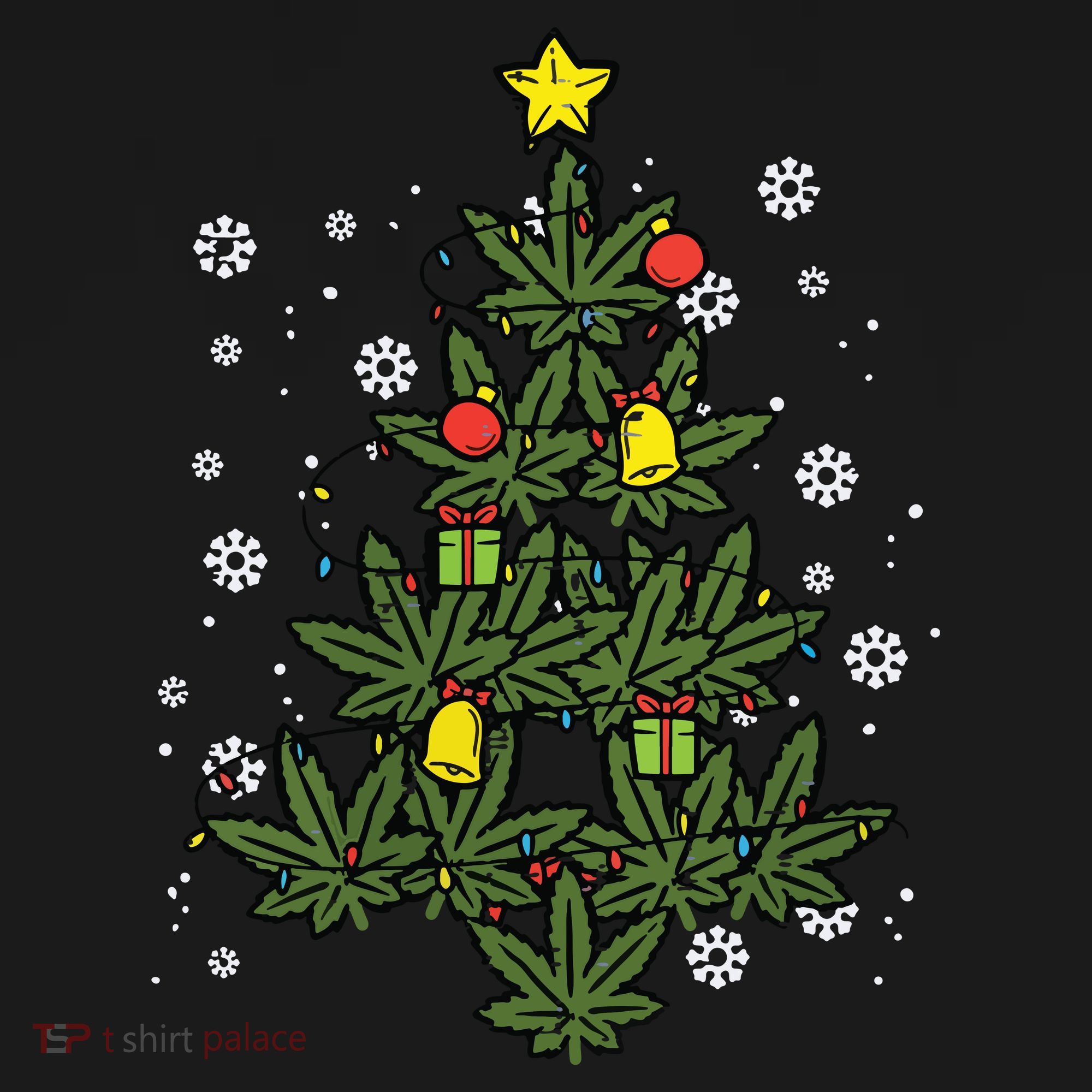 Weed Christmas Tree Xmas Pj 420 Cannabis Marijuana Pot Hoodie