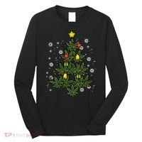 Weed Christmas Tree Xmas Pj 420 Cannabis Marijuana Pot Long Sleeve Shirt thumb 0