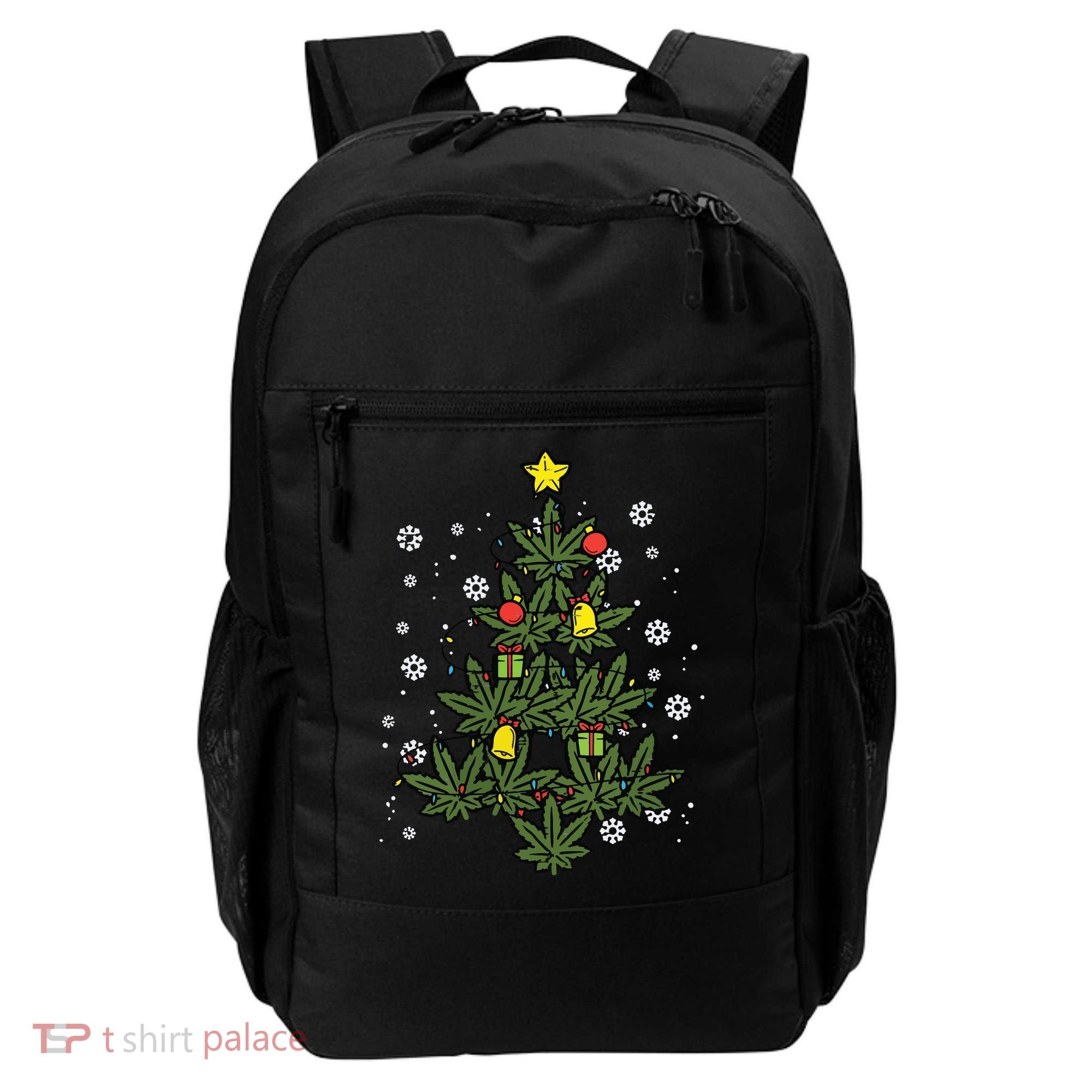 Weed Christmas Tree Xmas Pj 420 Cannabis Marijuana Pot Backpack