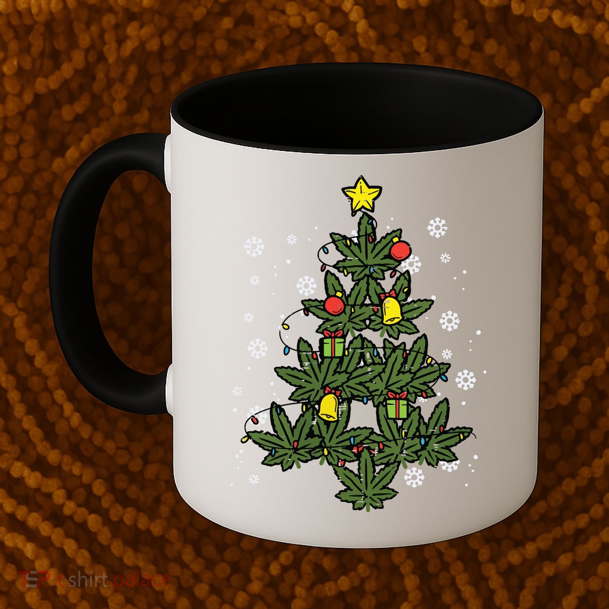 Weed Christmas Tree Xmas Pj 420 Cannabis Marijuana Pot Coffee Mug