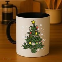 Weed Christmas Tree Xmas Pj 420 Cannabis Marijuana Pot Coffee Mug thumb 4