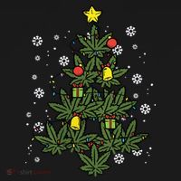 Weed Christmas Tree Xmas Pj 420 Cannabis Marijuana Pot Women's Hoodie thumb 2