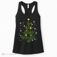 Weed Christmas Tree Xmas Pj 420 Cannabis Marijuana Pot Women's Tank Top thumb 0