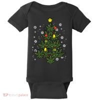 Weed Christmas Tree Xmas Pj 420 Cannabis Marijuana Pot Baby Bodysuit thumb 0