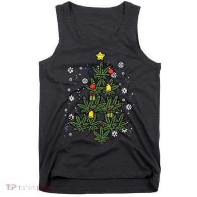 Weed Christmas Tree Xmas Pj 420 Cannabis Marijuana Pot Tank Top