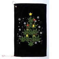 Weed Christmas Tree Xmas Pj 420 Cannabis Marijuana Pot Golf Towel thumb 0