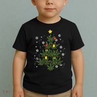 Weed Christmas Tree Xmas Pj 420 Cannabis Marijuana Pot Toddler T-Shirt thumb 2