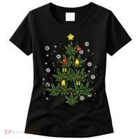 Weed Christmas Tree Xmas Pj 420 Cannabis Marijuana Pot Women's T-Shirt thumb 0