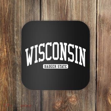 Wisconsin College University Style Coaster