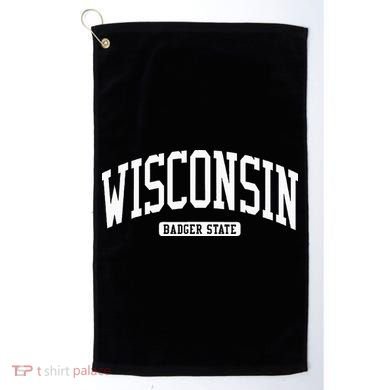 Wisconsin College University Style Golf Towel