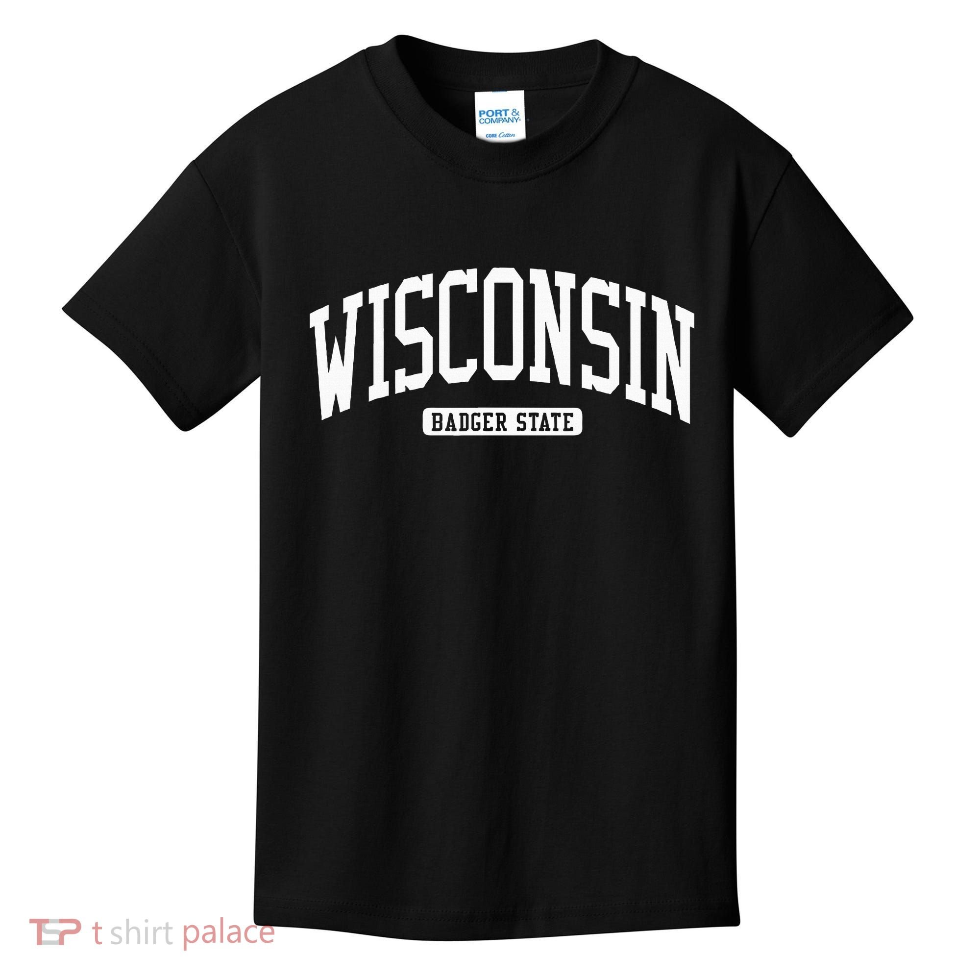 Wisconsin College University Style Kids T-Shirt