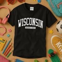 Wisconsin College University Style Kids T-Shirt thumb 3