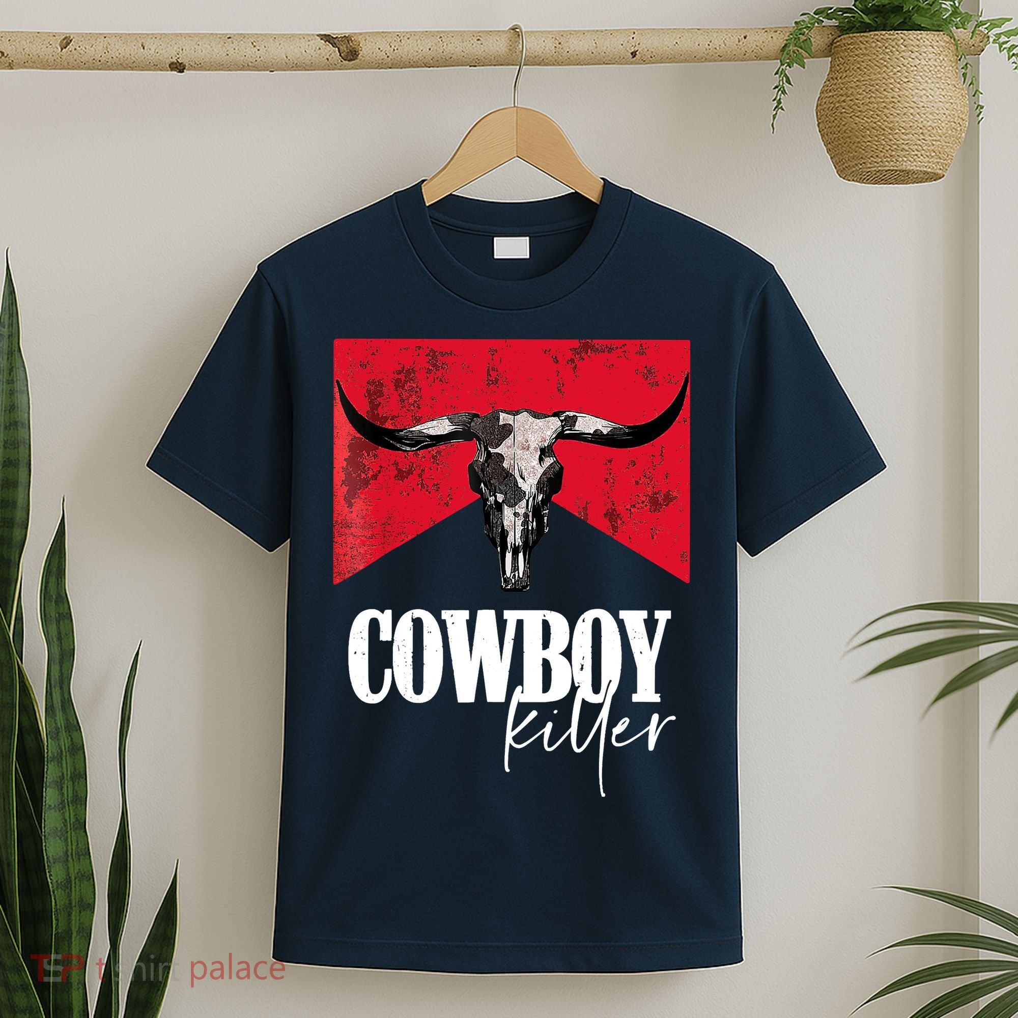 Western Cowgirl Vintage Cowboy Killer Bull Horn T-Shirt