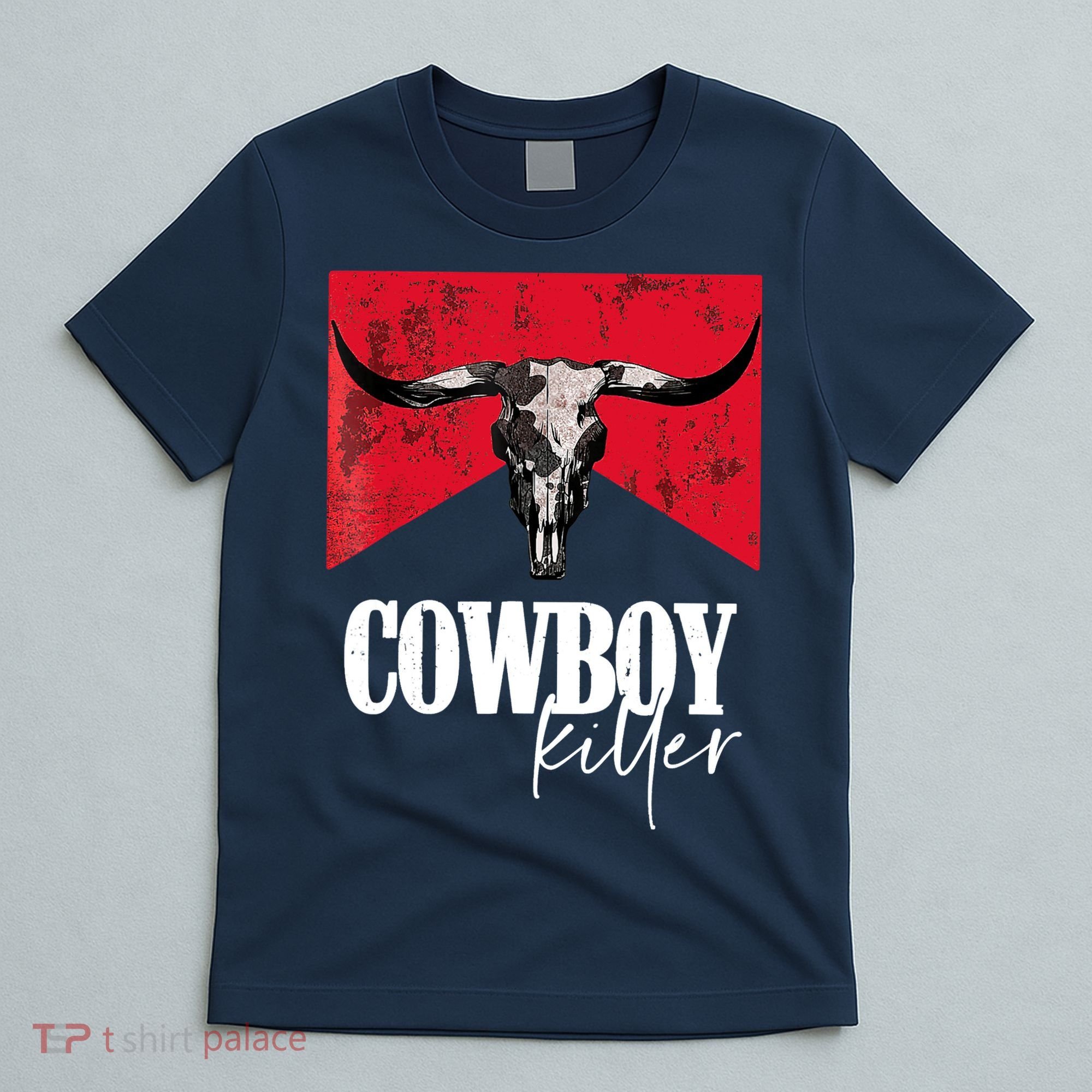 Western Cowgirl Vintage Cowboy Killer Bull Horn T-Shirt