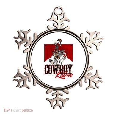 Western Cowboy Vintage Punchy Cowboy Killers Skull Skeleton Ornament