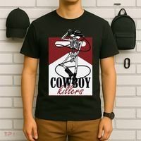 Western Cowboy Vintage Punchy Cowboy Killers Skull T-Shirt thumb 6