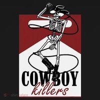 Western Cowboy Vintage Punchy Cowboy Killers Skull T-Shirt thumb 7
