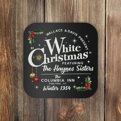 White Christmas Wallace And Davis Haynes Sister  Coaster