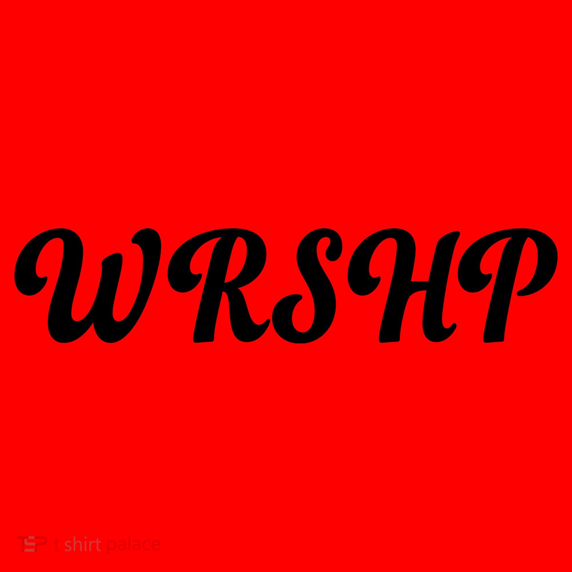 WRSHP Christian Worship Shortened Word Santa Hat