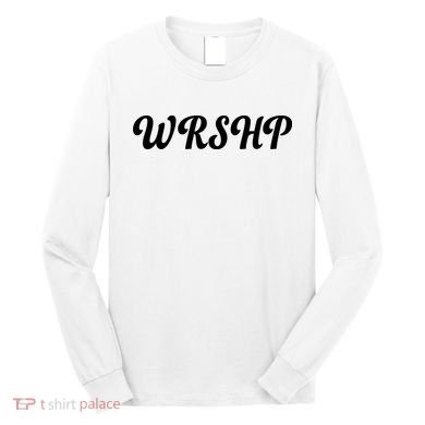 WRSHP Christian Worship Shortened Word Long Sleeve Shirt