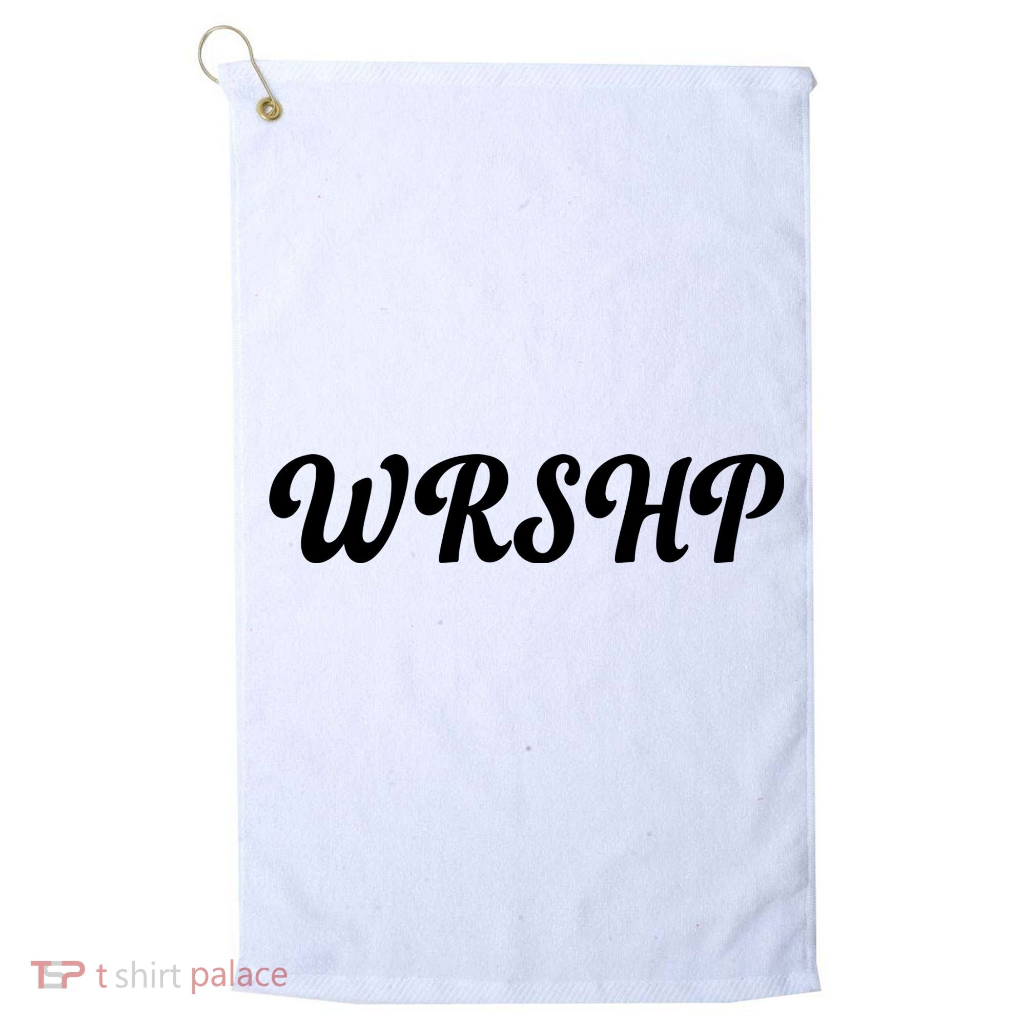 WRSHP Christian Worship Shortened Word Golf Towel