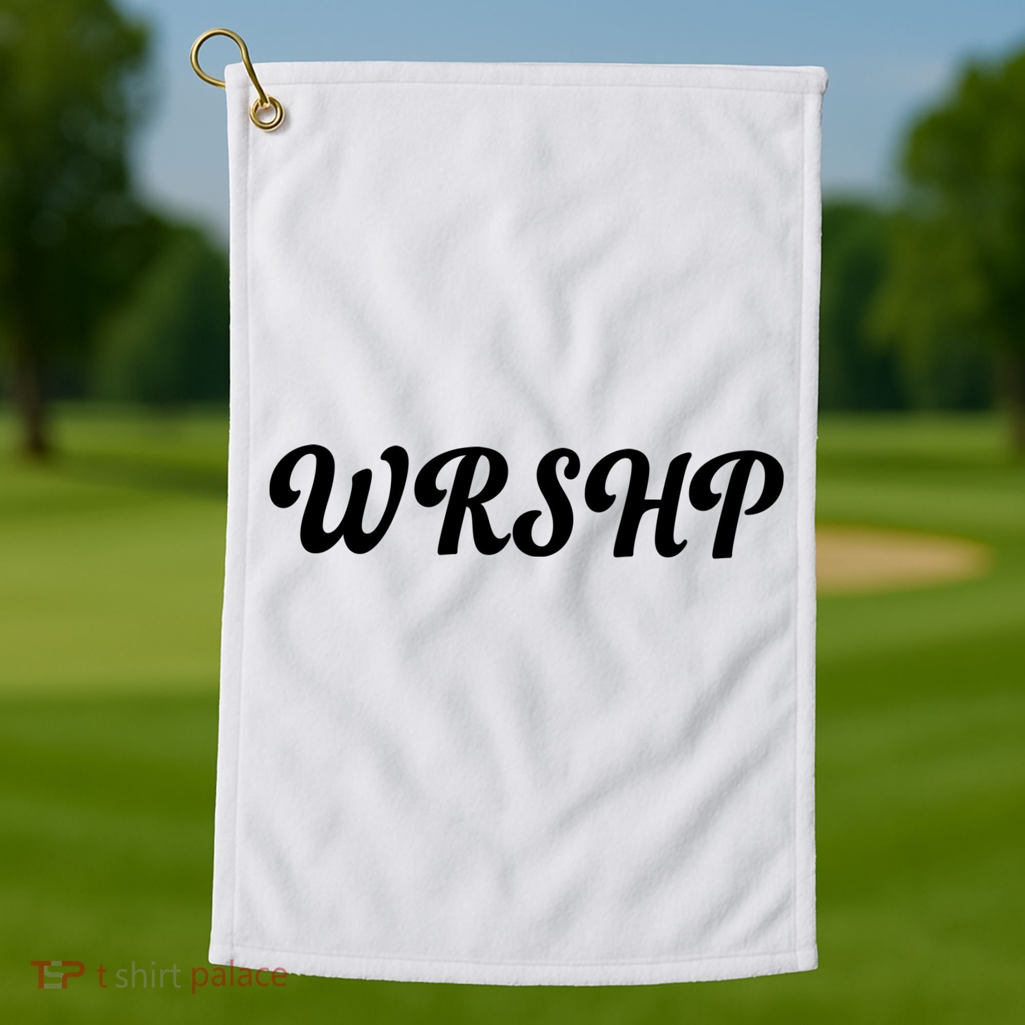 WRSHP Christian Worship Shortened Word Golf Towel