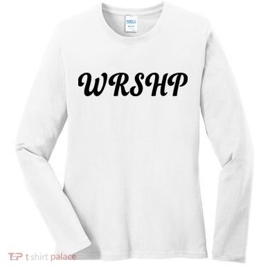 WRSHP Christian Worship Shortened Word Women's Long Sleeve Shirt