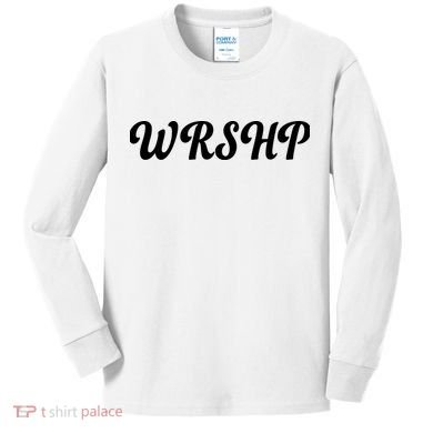 WRSHP Christian Worship Shortened Word Kids Long Sleeve Shirt