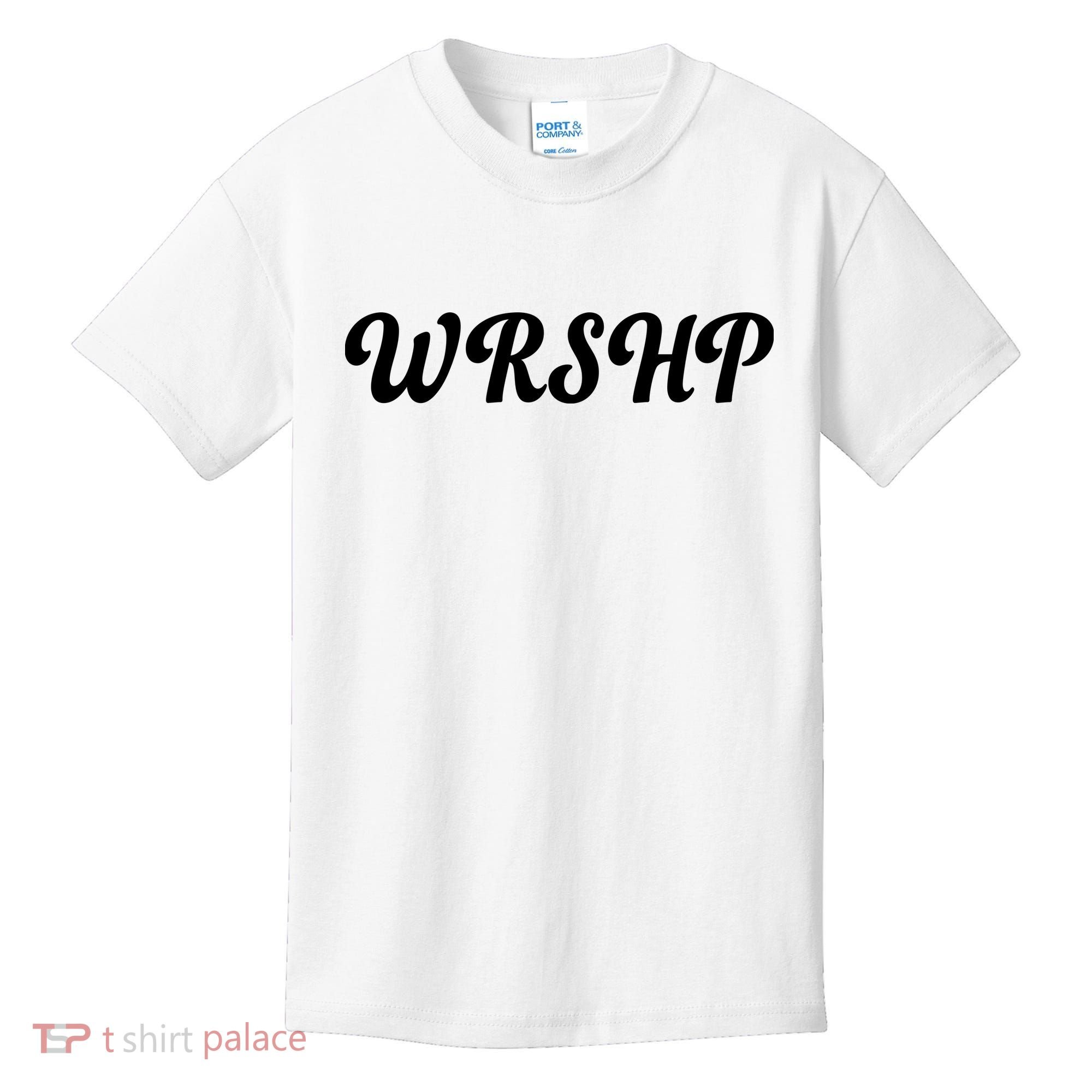 WRSHP Christian Worship Shortened Word Kids T-Shirt