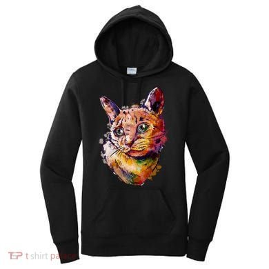 Watercolor Cat Women's Hoodie