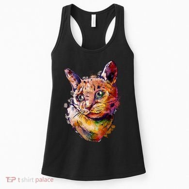 Watercolor Cat Women's Tank Top