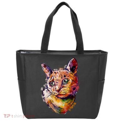 Watercolor Cat Tote Bag