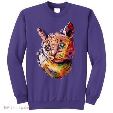 Watercolor Cat Sweatshirt