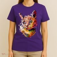 Watercolor Cat T-Shirt thumb 4