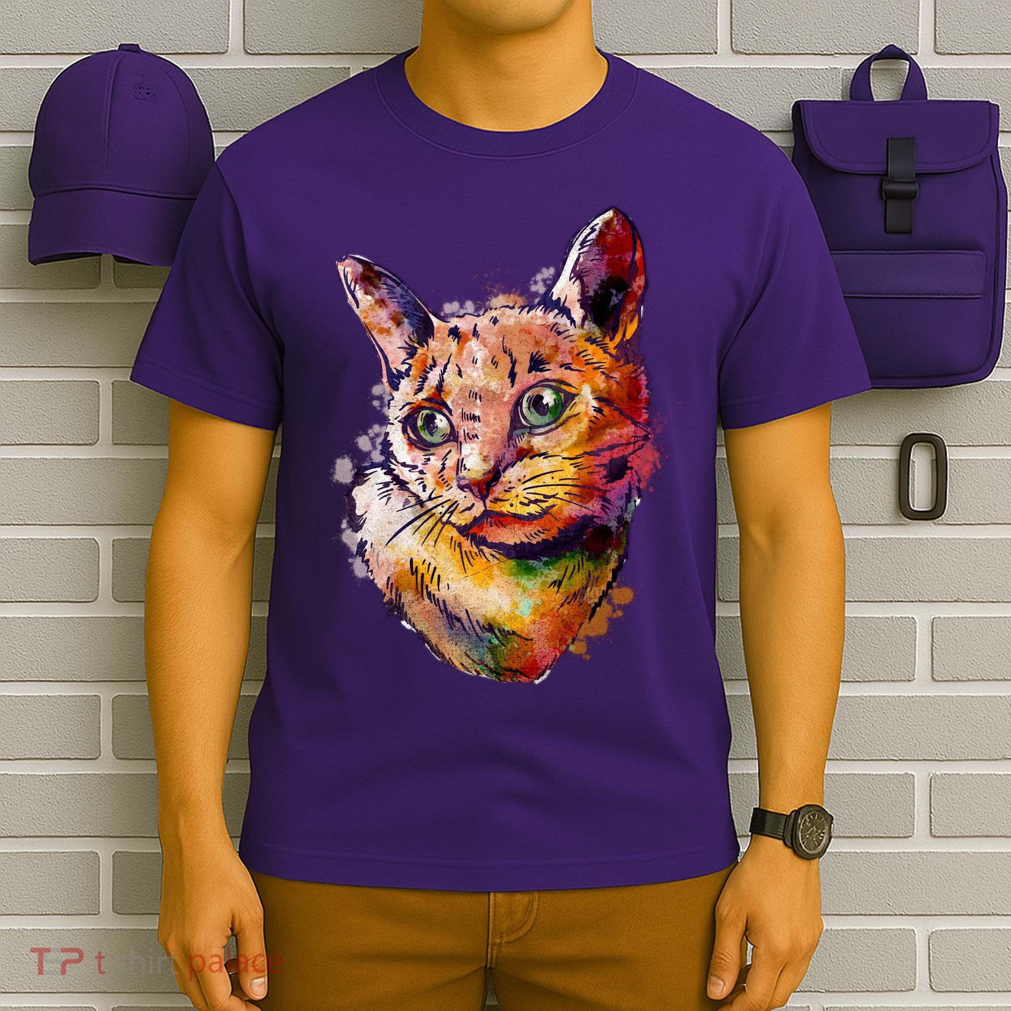 Watercolor Cat T-Shirt