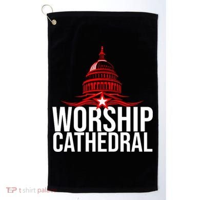 Worship Cathedral Golf Towel