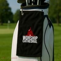 Worship Cathedral Golf Towel thumb 2