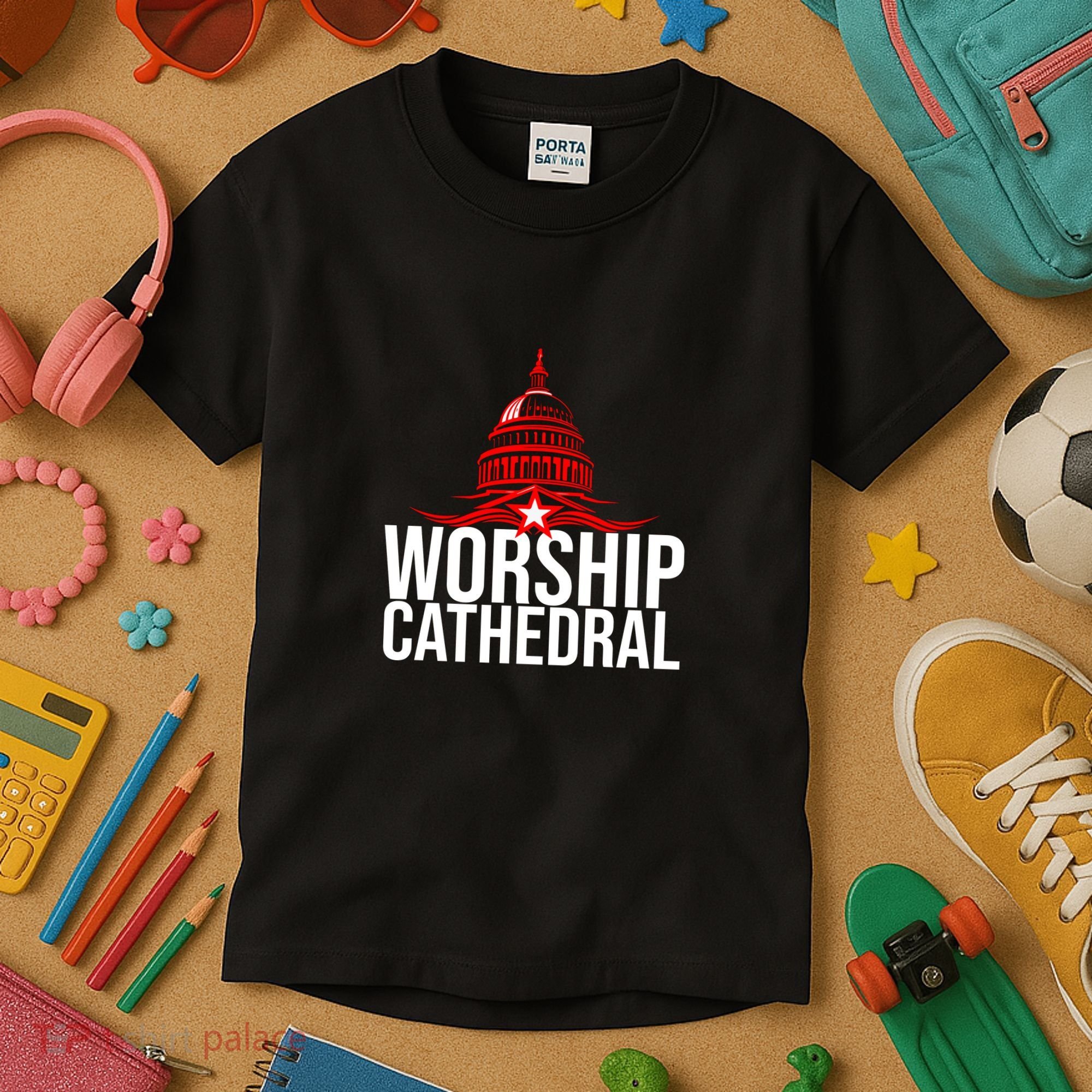 Worship Cathedral Kids T-Shirt