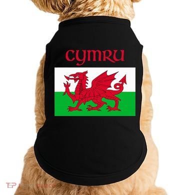 Wales Cymru Welsh Flag Doggie Tank