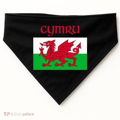 Wales Cymru Welsh Flag USA-Made Doggie Bandana