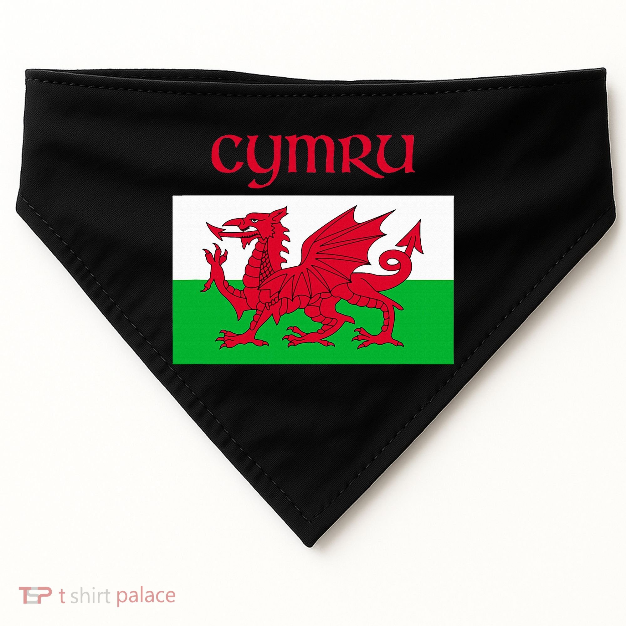 Wales Cymru Welsh Flag USA-Made Doggie Bandana