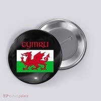 Wales Cymru Welsh Flag Button thumb 0