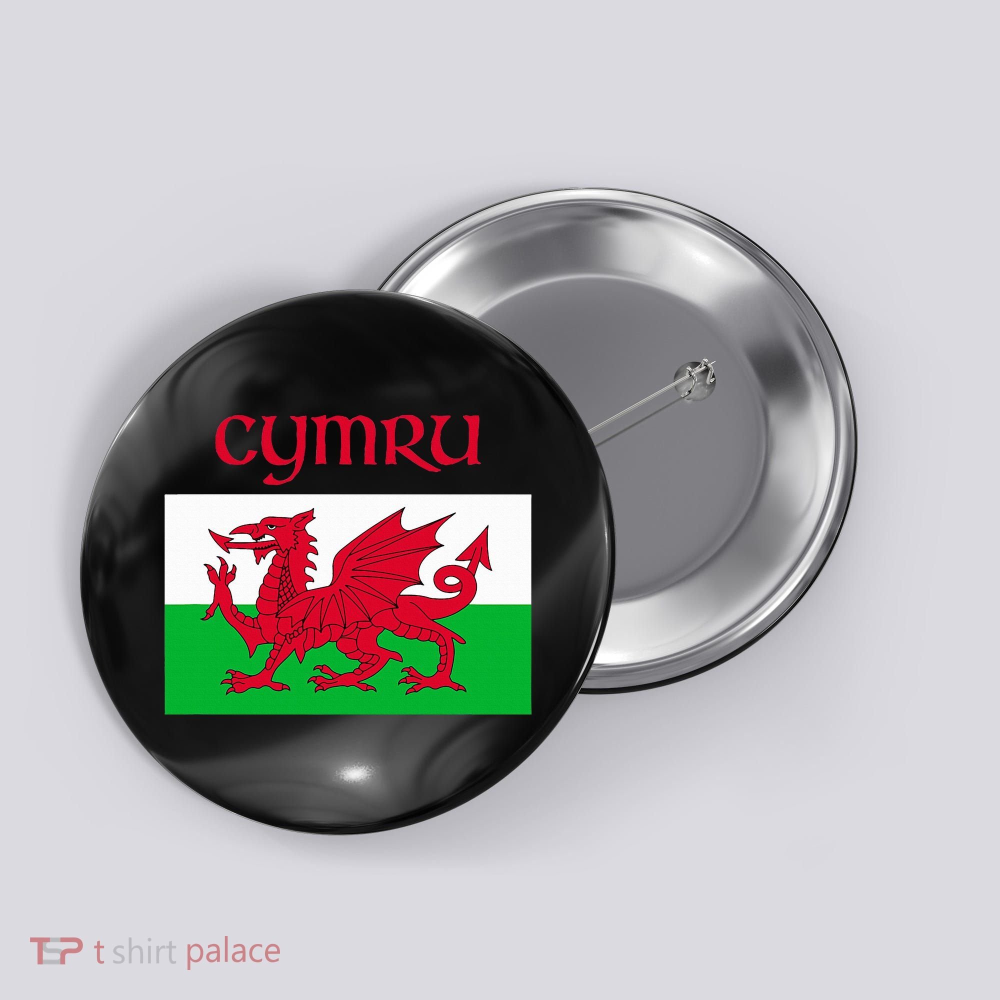 Wales Cymru Welsh Flag Button