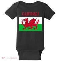 Wales Cymru Welsh Flag Baby Bodysuit thumb 0