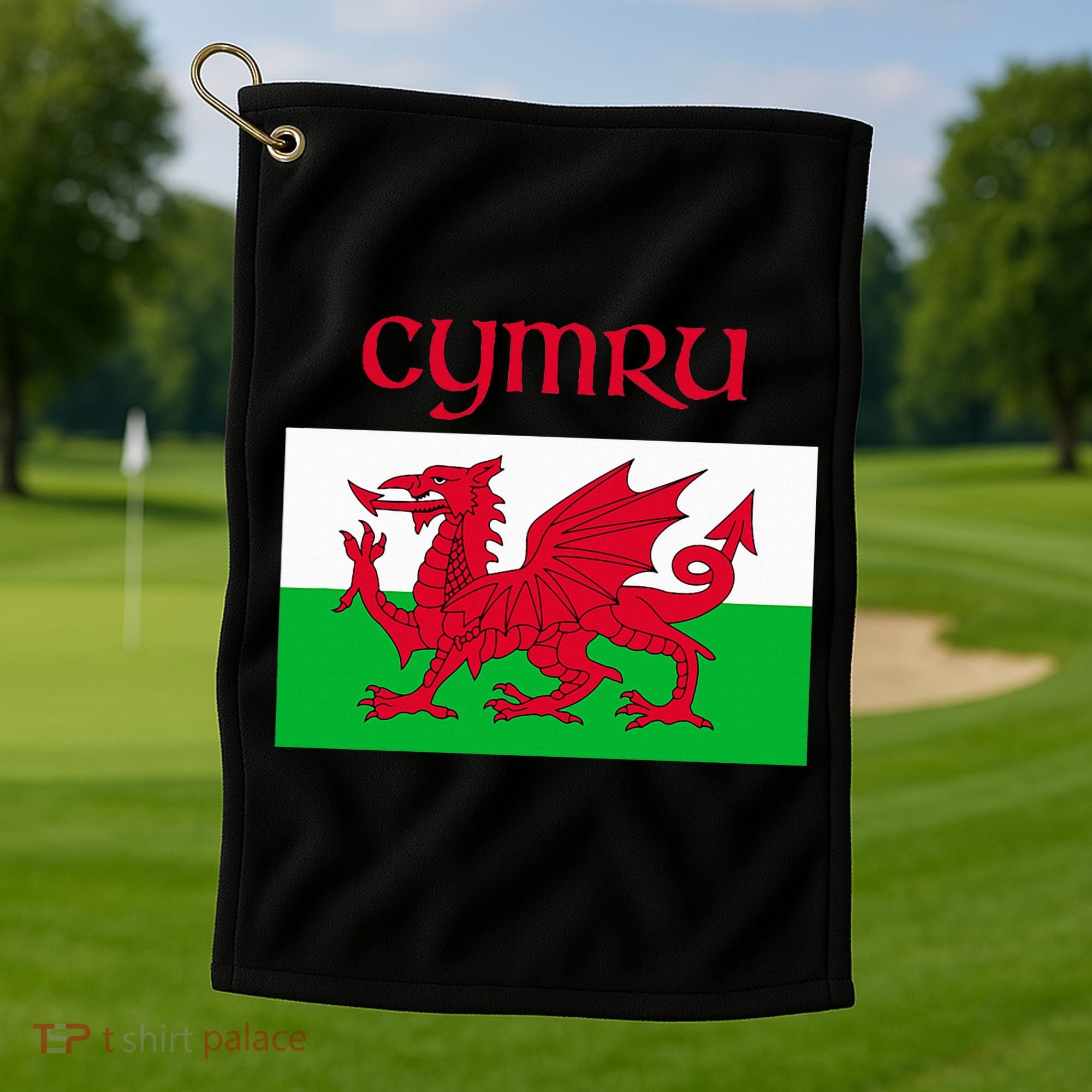 Wales Cymru Welsh Flag Golf Towel