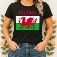 Wales Cymru Welsh Flag Women's T-Shirt thumb 2