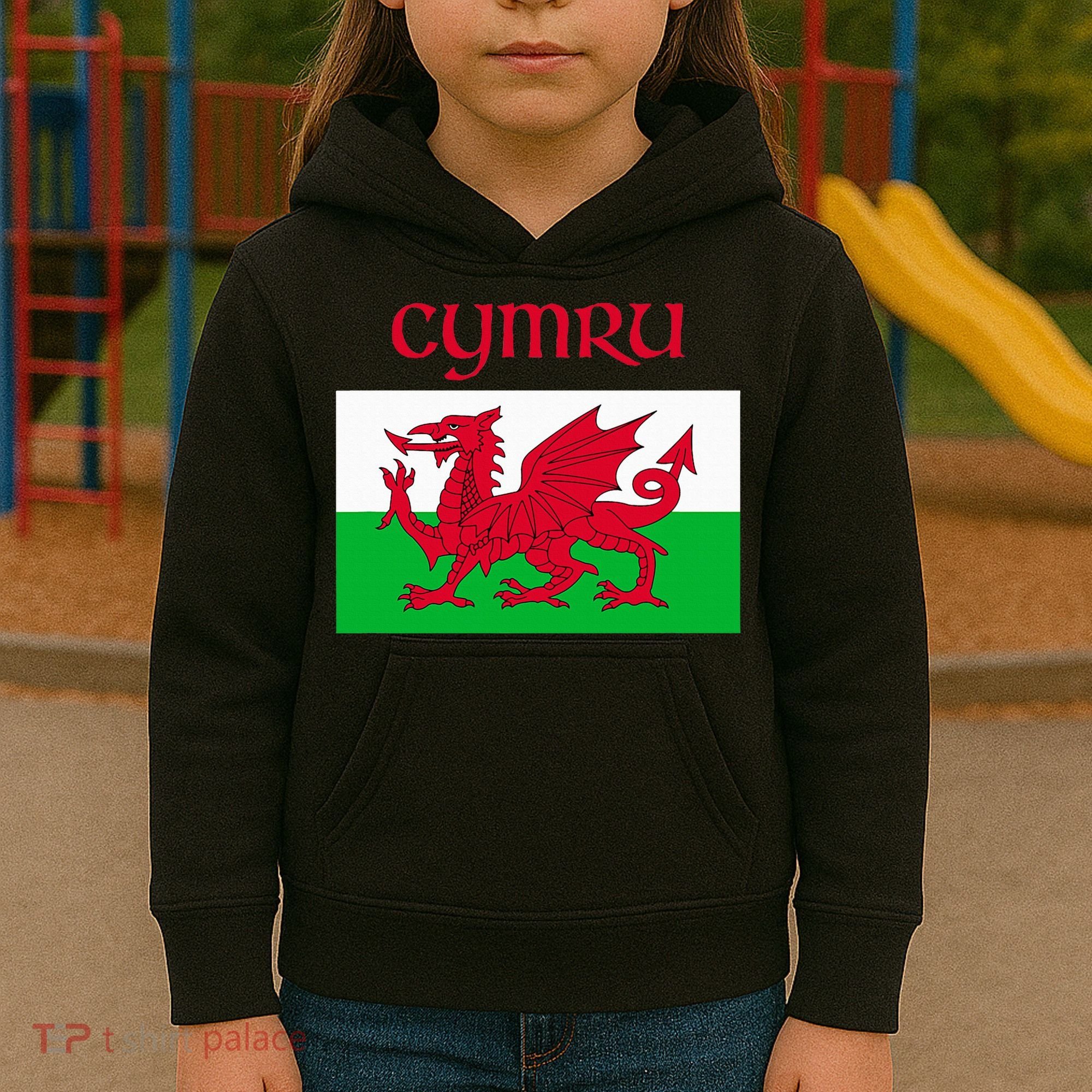 Wales Cymru Welsh Flag Kids Hoodie