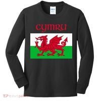 Wales Cymru Welsh Flag Kids Long Sleeve Shirt thumb 0