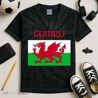 Wales Cymru Welsh Flag Kids Tie-Dye T-Shirt thumb 2